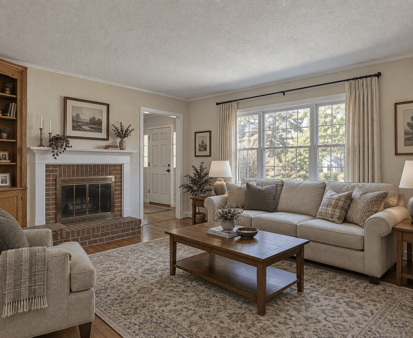 Professionally photographed living room interior